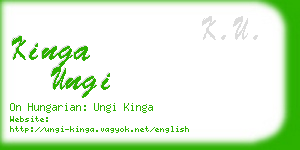 kinga ungi business card